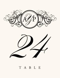 Curly Sue Table Numbers