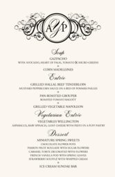 Curly Sue Wedding Menus