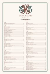 Caroline Interlocking Monogram Seating Charts