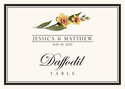 Assorted Flowers and Monogram  Table Names