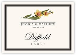 Assorted Flowers and Monogram  Table Names