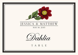 Assorted Flowers and Monogram  Table Names