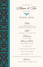 Daily Damask Wedding Menus
