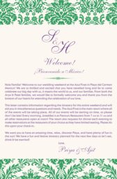 Damask Twist Welcome Letter  Wedding Programs