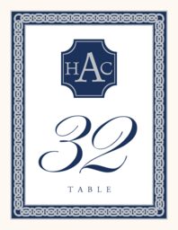 Dauphin Monogram 02 Table Numbers