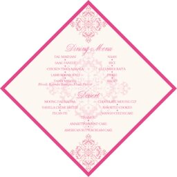 Diamond Mandala Wedding Menus