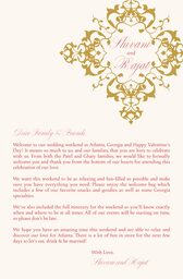 Diamond Mandala Welcome Letter Wedding Programs