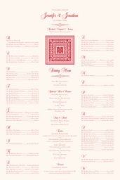 Double Happiness Orient Pattern Seating Charts