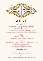 Eden Wedding Menus