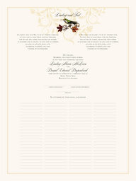 Fall Indy Flourish Wedding Certificates