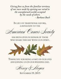 Leaf Pattern Assortment  Donation Cards