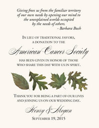 Leaf Pattern Assortment  Donation Cards