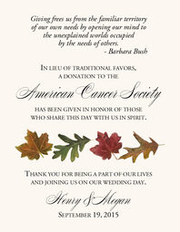 Leaf Pattern Assortment  Donation Cards