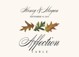 Leaf Pattern Assortment Table Names