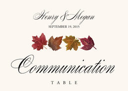 Leaf Pattern Assortment Table Names