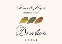 Leaf Pattern Assortment Table Names
