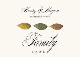 Leaf Pattern Assortment Table Names