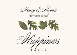 Leaf Pattern Assortment Table Names