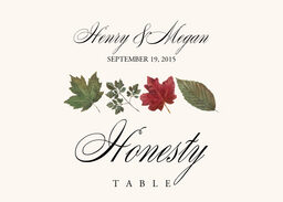 Leaf Pattern Assortment Table Names