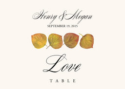 Leaf Pattern Assortment Table Names