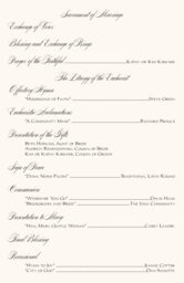 Red Maple Wispy Leaf Flourish Wedding Programs