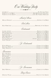 Red Maple Wispy Leaf Flourish Wedding Programs