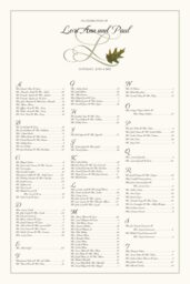 Wispy Oak  Seating Charts