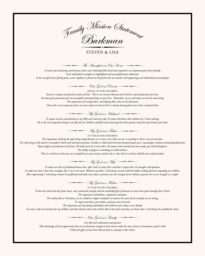 Family Mission Statement  Wedding Certificates