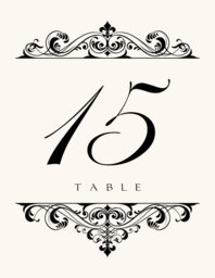 Fancy Brandy Table Numbers