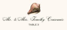 Antique Seashell Collector Place Cards