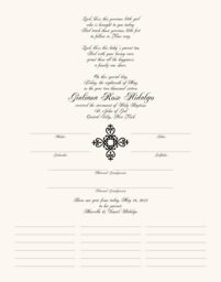 Filigree Cross Baby Certificates