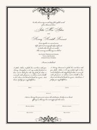 Flirty Eyes Top & Bottom Wedding Certificates