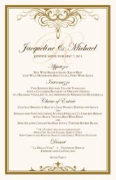 Flirty Eyes Top & Bottom  Wedding Menus