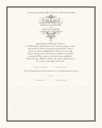 Flourish Monogram 01 Wedding Certificates