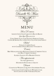 Flourish Monogram 01 Wedding Menus