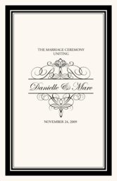 Flourish Monogram 01 Wedding Programs