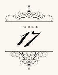 Flourish Monogram 02 Table Numbers