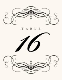 Flourish Monogram 03 Table Numbers