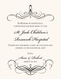 Flourish Monogram 04  Donation Cards