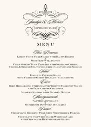 Flourish Monogram 04  Wedding Menus