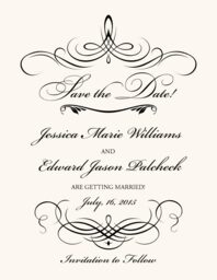 Flourish Monogram 04  Save the Dates