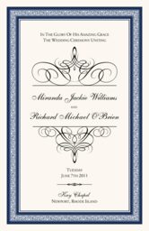 Flourish Monogram 05 Wedding Programs