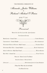 Flourish Monogram 05 Wedding Programs