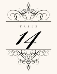 Flourish Monogram 05 Table Numbers