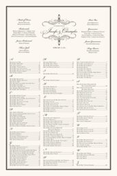 Flourish Monogram 10A  Seating Charts