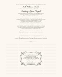 Flourish Monogram 24  Wedding Certificates