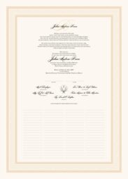 Flourish Heart  Arabesque  Baby Certificates