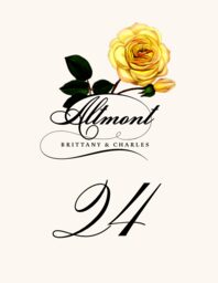Roses Assortment Table Numbers