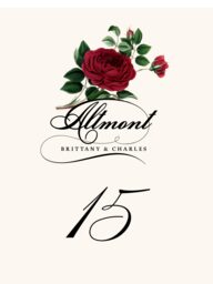 Roses Assortment Table Numbers