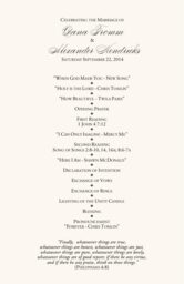 Forever Summer  Wedding Programs